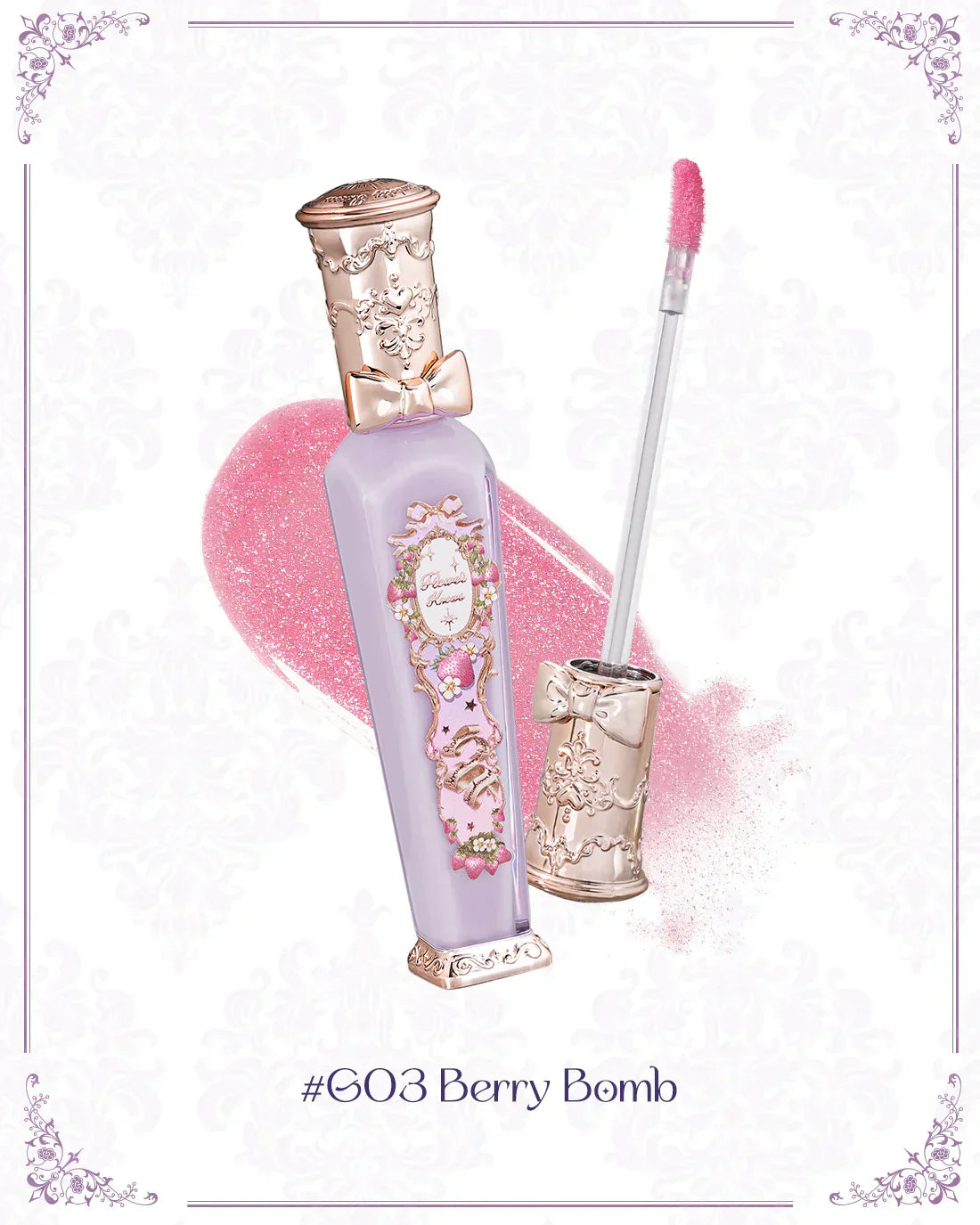 Flower Knows - Violet Strawberry Rococo Glowy Lip Gloss